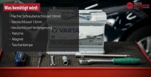 Wie wird die Batterie im VW Passat 2.0 TDI 2007 gewechselt?